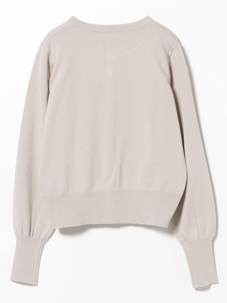 Вязаный х Кардиган БЕЖЕВЫЙ СВОБОДНЫЙ [Beams Heart] Футболка с длинным рукавом / без рукавов Женская