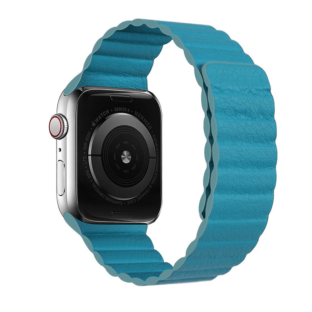Кожаный ремешок-петля для Apple Watch Ultra Band 49 мм, 44 мм, 40 мм, 38 мм, 42 мм, магнитный браслет iwatch series 3, 4, 5 se, 7, 8, 45 мм, 41 мм