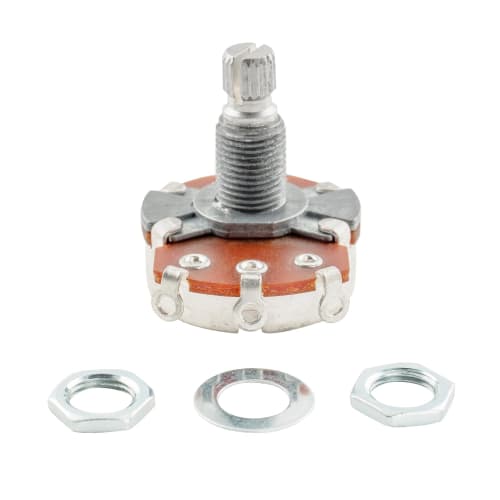 Alpha Metric Full-Size Split Shaft Control Guitar Pots, A 250K, A Curve (Set of 4)