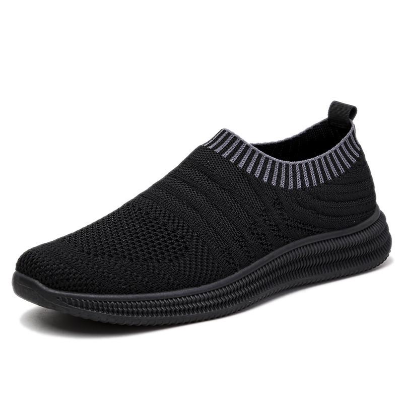 Breathable men's shoes spring and summer mesh breathable shoes fly-woven casual shoes men's socks shoes running shoes