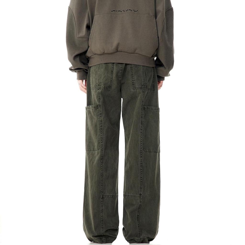 GTS Vintage 2024 Свободный прямой комбинезон из стираного хлопка