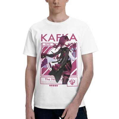 Мужская Женская Honkai Kafka Футболка Аниме Чистый Хлопок Одежда Повседневная Короткий Рукав Круглый Вырез Футболка Графическая Футболка