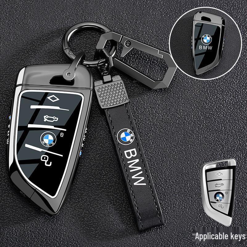 Совместимый чехол для ключа для серии BMW: 5 (530), 3 (325л), X1, X3, X4, X5, X6, iX3, Новая 7, i3 - Чехол-пряжка для мужчин