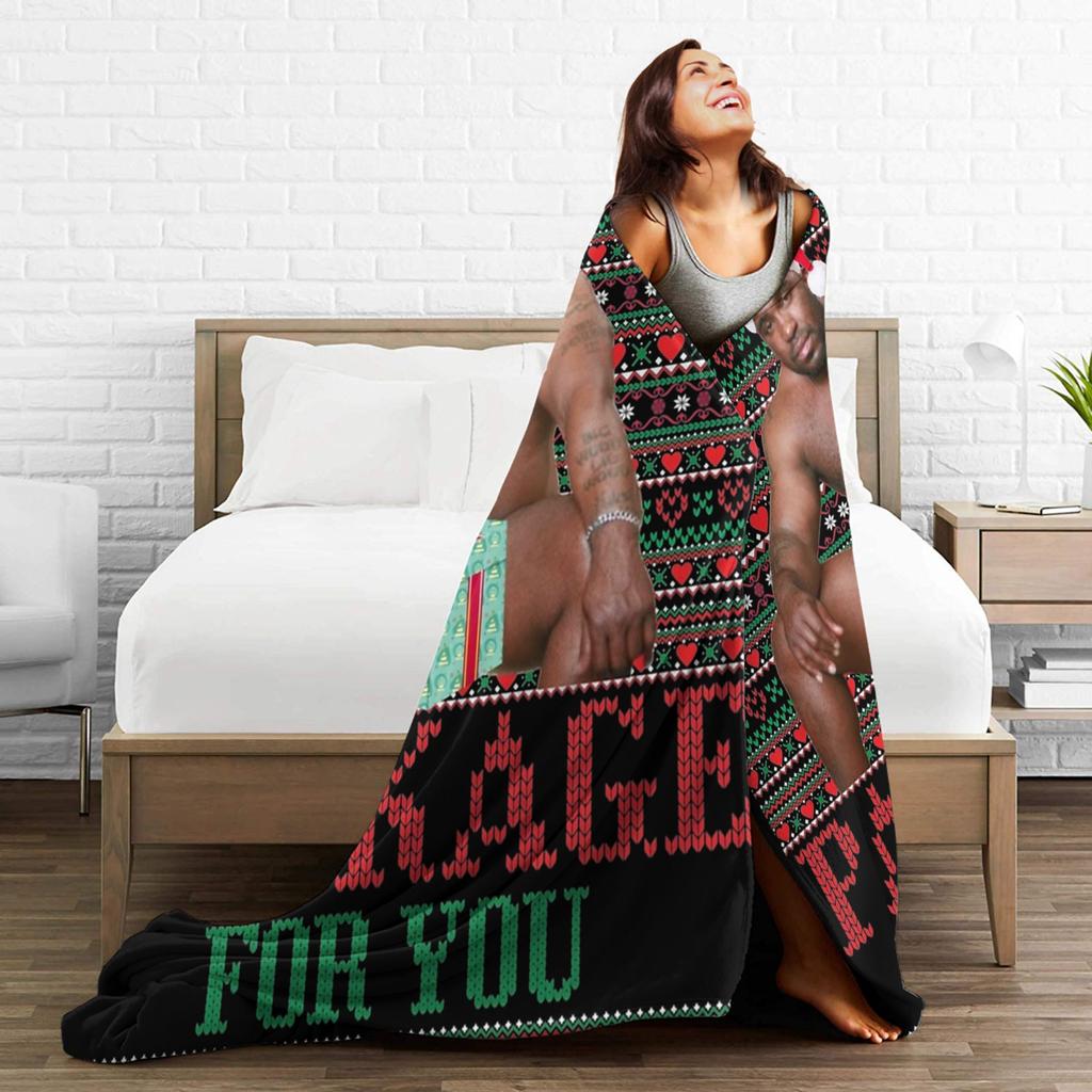 Funny Barry Wood Meme Christmas Throw Blanket for Couch  Soft Cozy Plush Blanket 50x60 Inches Multiple Sizes Bedspread