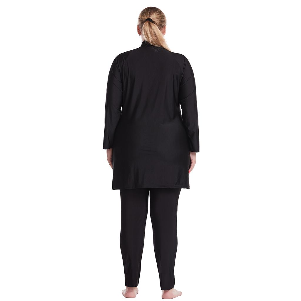 Plus Size Women Muslim Muslimah Swimwear Full Coverage Women Swimming Suit Highly Elastic Comfortable 3 Pieces Beachwear XL-6XL