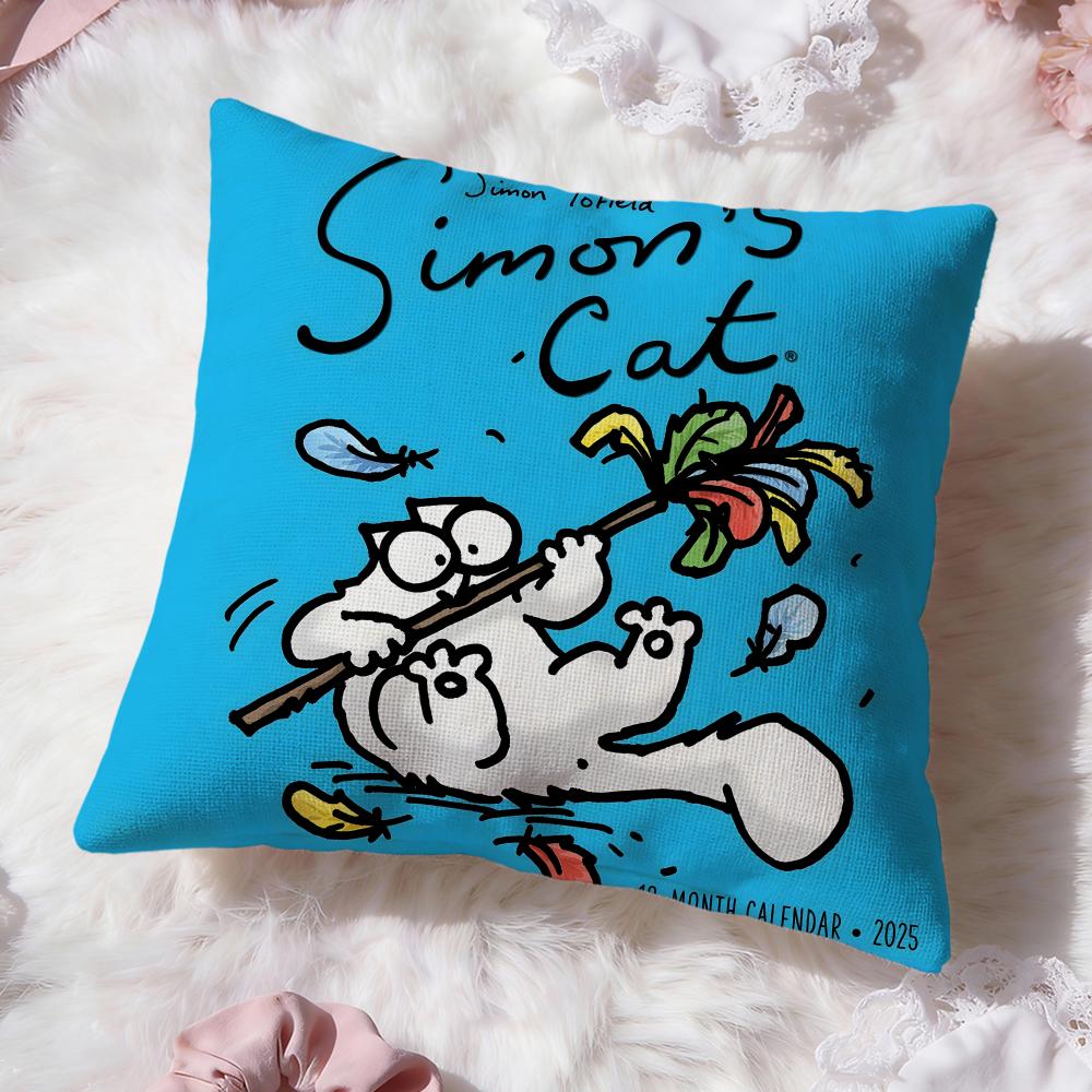 Милая аниме s-Simons Чехол на подушку Кот Премиум-комфорт Двусторонний чехол на подушку - Дизайн «Два в одном» для любой комнаты и салона автомобиля