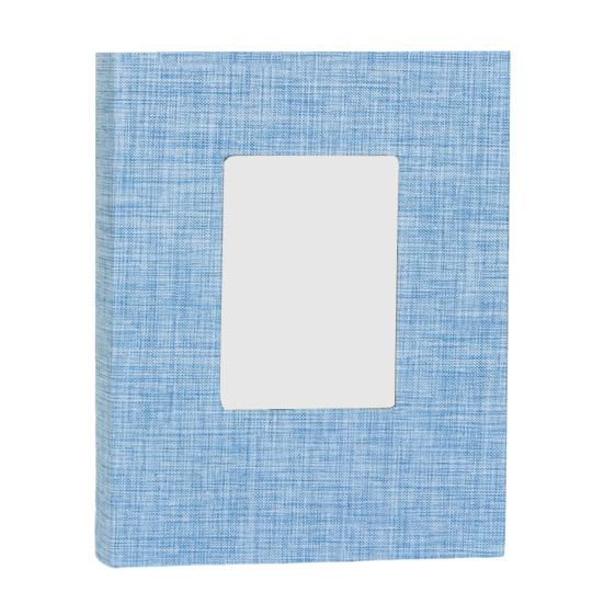 Yousheng Fabric Photo Album with 208 Pockets Slip-in Picture Albums Linen Cover Memory Book with Front Window for Family Anniversary Vacation Wedding