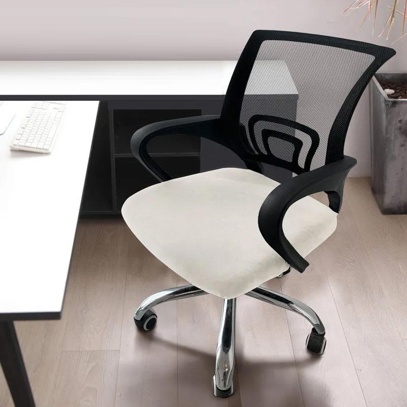 1 шт. бархатный чехол для офисного кресла, чехол для вращающегося сиденья компьютера, современный эластичный чехол для стула, съемный чехол для моющегося кресла, чехол для пыли