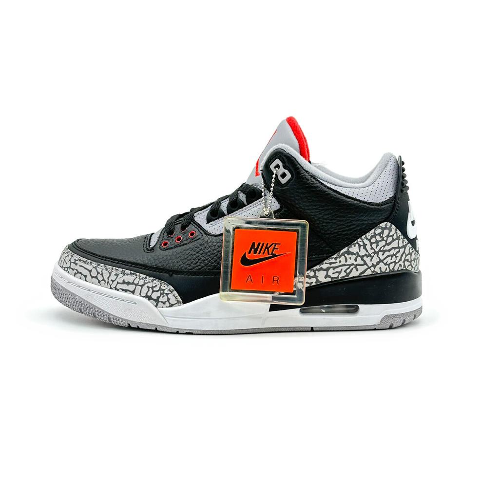 854262-001 Nike Air Jordan 3 Retro OG Черный Цемент Серый Белый Огненно-Красный (Мужской)