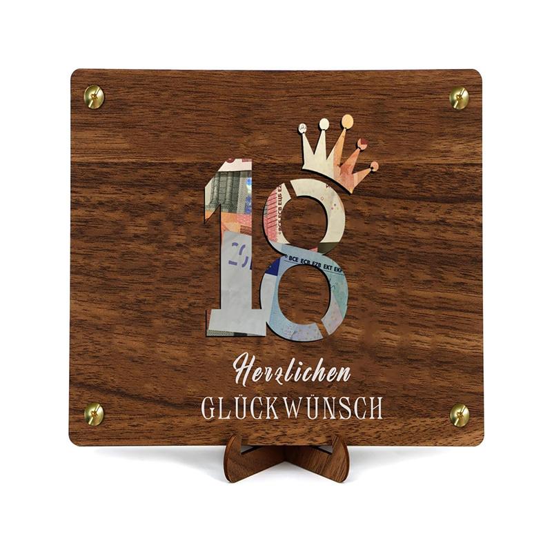 1PC Birthday/Wedding Friend Friendship Gifts Graduation DIY Wooden Photo Frame With Bracket Creative Greeting Card Money Clip