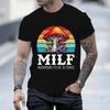 Summer Men Short Sleeve T-Shirts Tee MILF Mushrooms I'd-Like To Forage Funny Mushrooms Oversized Unisex T Shirts Tops Streetwear