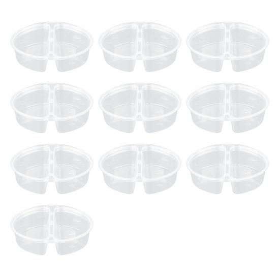 5/10/15/25 шт. Коробка для приправ, одноразовая и многоразовая, герметичная крышка, двойной отсек, контейнер для приправ, для отбора проб соуса для приправ