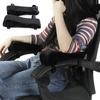 Office Chair Armrest Pads Black Curved Armrest Cushion Soft Elbow Pillow Universal Gaming Chair Wheelchair Armrest Elbow Cushion