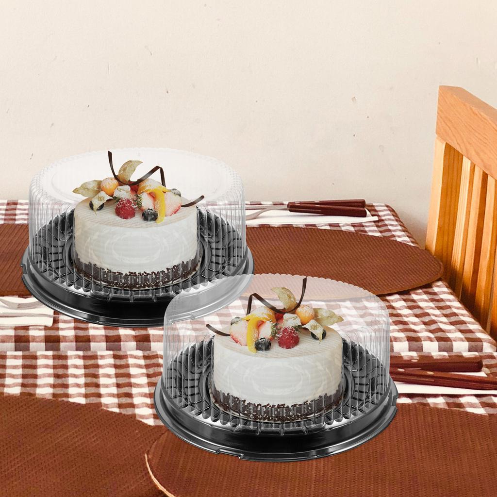 10 шт. Коробка для торта, свадебные коробки, контейнеры для демонстрации, пластиковые с крышками, упаковка для пирогов и десертов, ручная работа, слайс, переноска для питомца