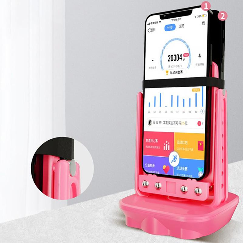 Automatic Swing Shake Phone Wiggler Device Record Step Artifact Motion Brush Step Pedometer Holder Mobile Phone Stand