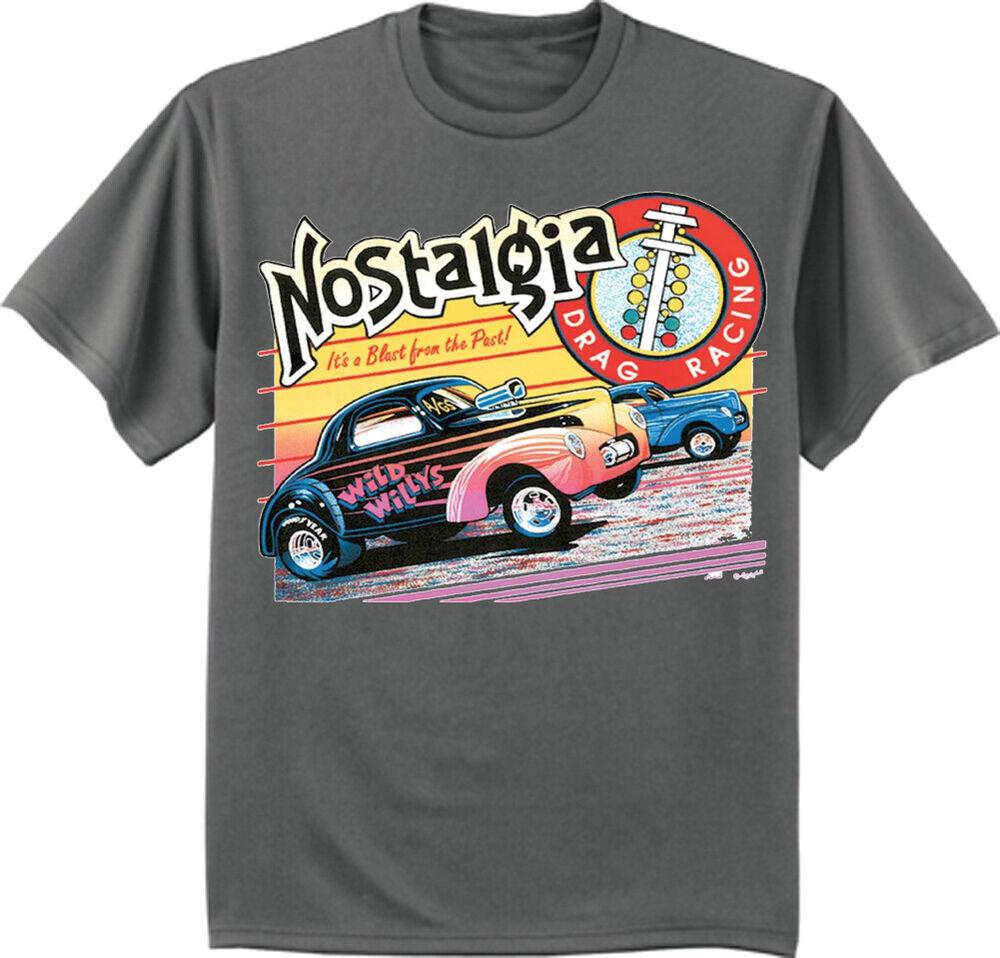 Футболка унисекс с графическим рисунком Nostalgia Classic Cars 50-х годов Drag Racing