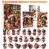 2025 Christmas Advent Calendar 24 Days Dachshunds Figure Christmas Ornaments Collectible Funny Dog Set Gifts for Teenage Girls B
