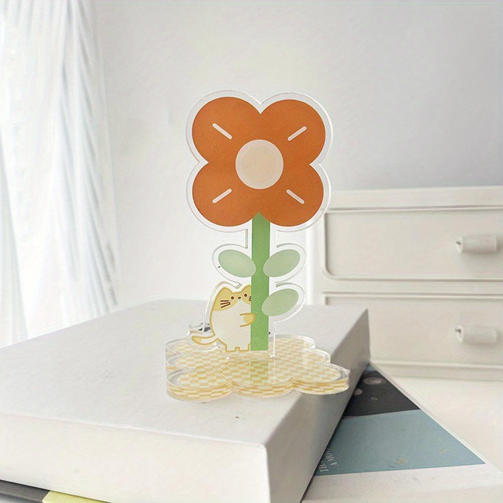 1pc Acrylic Note Holder, Desktop Photo Vertical Message Cute Display, Standing Photo Holder, Card Holder