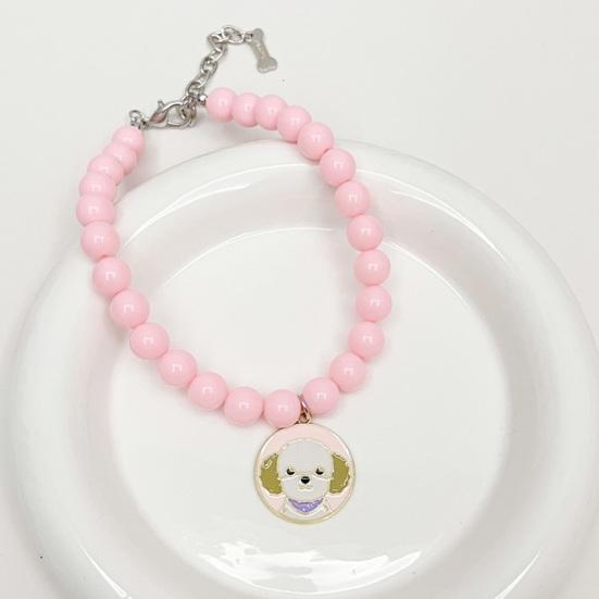 Ожерелье для домашних животных, ошейник из бисера, аксессуары для маленьких собак, невыцветающий искусственный жемчуг, регулируемые украшения для домашних животных