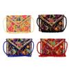 Clutch Bags for Women Handmade Embroidery Mirror Work Stylish Sling Bags for Women Cross Body Bags for Ladies and Girls - 22X16 Cm