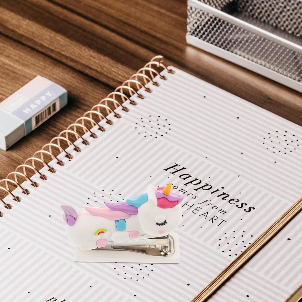 Cute Stapler, Mini Handheld Animal Stapler, Desktop Stitcher Portable Silicone Art Figurine Statue Handy Staplers for Home Office School Students