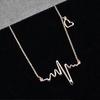 Necklace Exquisite Clasp Closure Women Alloy Heart Jump Pendant Chain for Wedding
