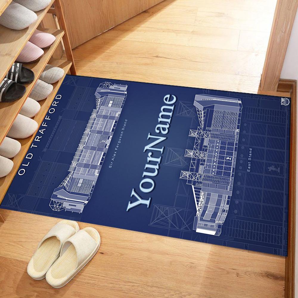 Manchester Customizable Name Floor Mat Suitable for Decorate room Dormitory Bedrooms Living Rooms Antislip Carpet Office home decor