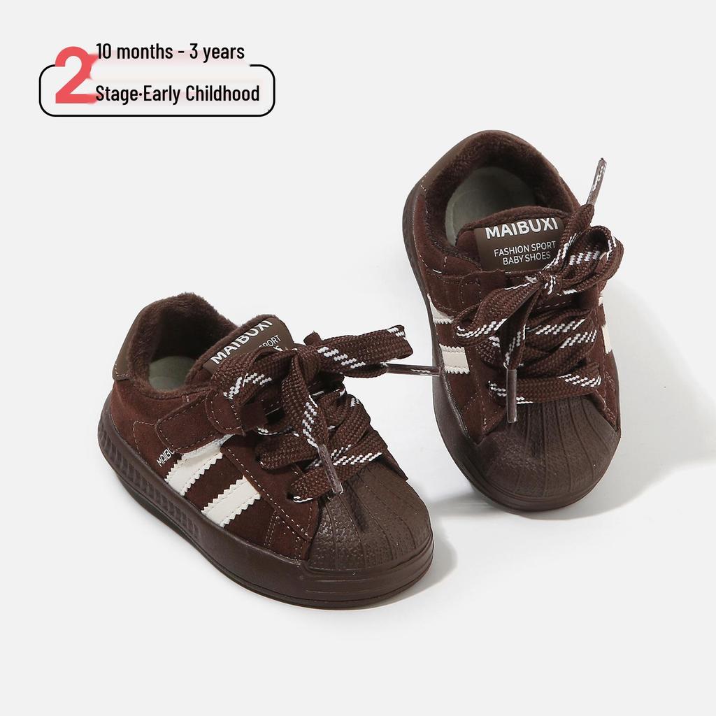 Зимние хлопковые ходунки для младенцев и малышей 2025 года с защитой мыска для мальчиков и девочек