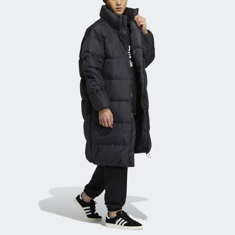 adidas originals Hvy Fil Dwn Jkt Long Stay Warm Detachable hooded down Jacket Black Men's H58055