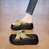 Muffin Thick-soled Cool Slippers Women's Summer Wear New High-heeled Heightening Sandals Women's Casual Beach One-word Drag
