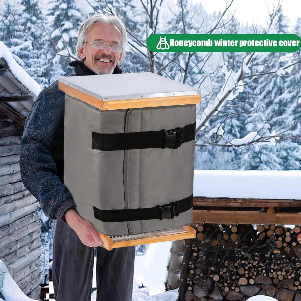 Зимняя обертка для улья 5-слойная утолщенная водонепроницаемая регулируемая накидка для улья для защиты при уличном пчеловодстве, в саду на заднем дворе