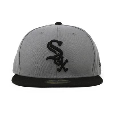 New Era Chicago White Sox 59FIFTY MLB 2T Командная базовая приталенная кепка, Серый/Черный, Размер 8-1/8 (приблизительно. 64,5 см), 5950 (Импортный)