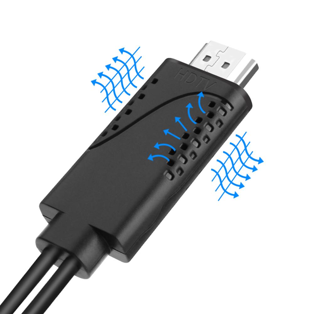 Кабель-переходник 2 в 1 USB-мама на HDMI-совместимый папа 1080P HD для ТВ, проектора, дисплея, донгл для iPhone Samsung Galaxy