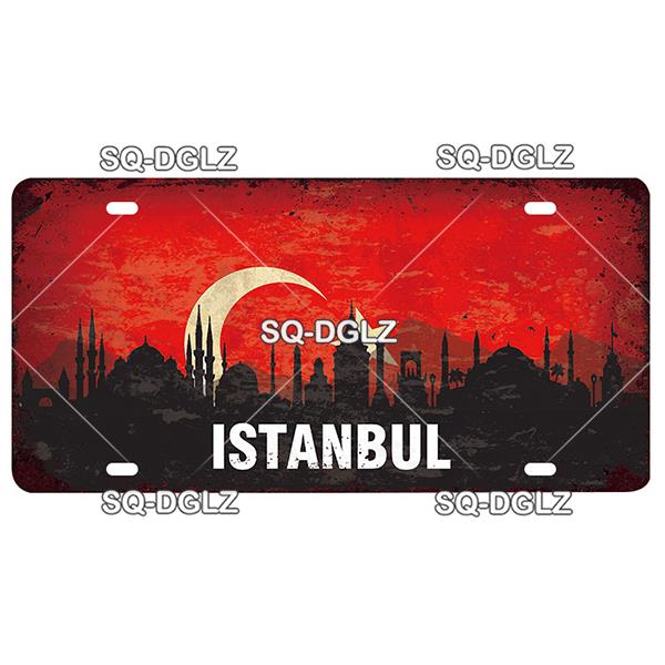 [SQ-DGLZ] Знаменитый городской номерной знак, металлический знак, винтажная табличка, деревенская жестяная вывеска, настенный декор, декор для бара, дорожный постер