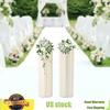 Bymaocar 2-piece 39.4in Cardboard Vase Holder with Circular Column for Wedding Party DIY Decor for Cafes,Living Rooms and Hotels