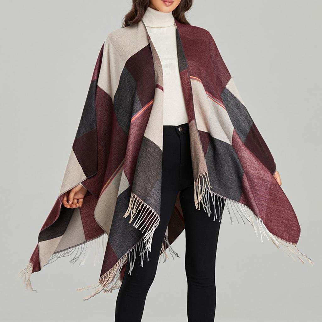 Осенние и зимние теплые шарфы, шали, классические клетчатые ремни, кардиганы и теплые одеяла для наружного использования