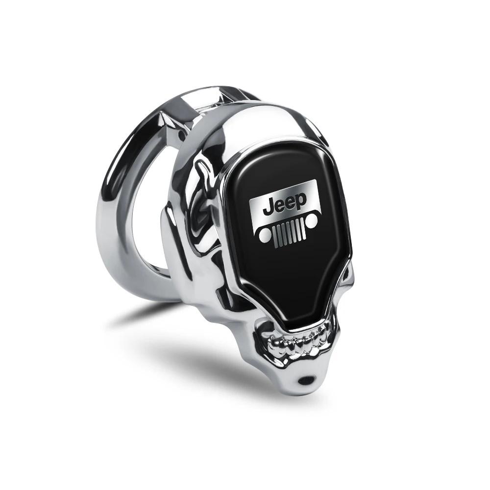 Metal Skull Car Start Button Cover for Jeep Wrangler Grand Cherokee Anti-Mistouch Ignition Switch Protector Auto Accessories