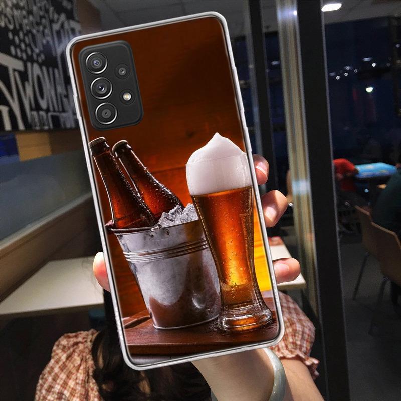Свежий Холодный Пиво Чехол Для Телефона Для Samsung A15 A25 A35 A55 Galaxy A12 A22 A32 A52S A72 A05S A02S A42 J6 J4 A6 A7 A8 A90 A80 J8 A9