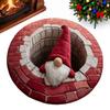 Рождественские коврики 3D-иллюзия Визуальные эффекты Санта Гном Красный Зеленый Ковер Нескользящий Коврик Коврик для Рождественской елки Комната Домашний декор