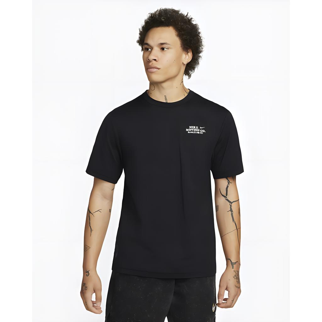 Nike Спортивная футболка с буквенным принтом Dri-Fit UV, мужские топы, черная DX0907-010