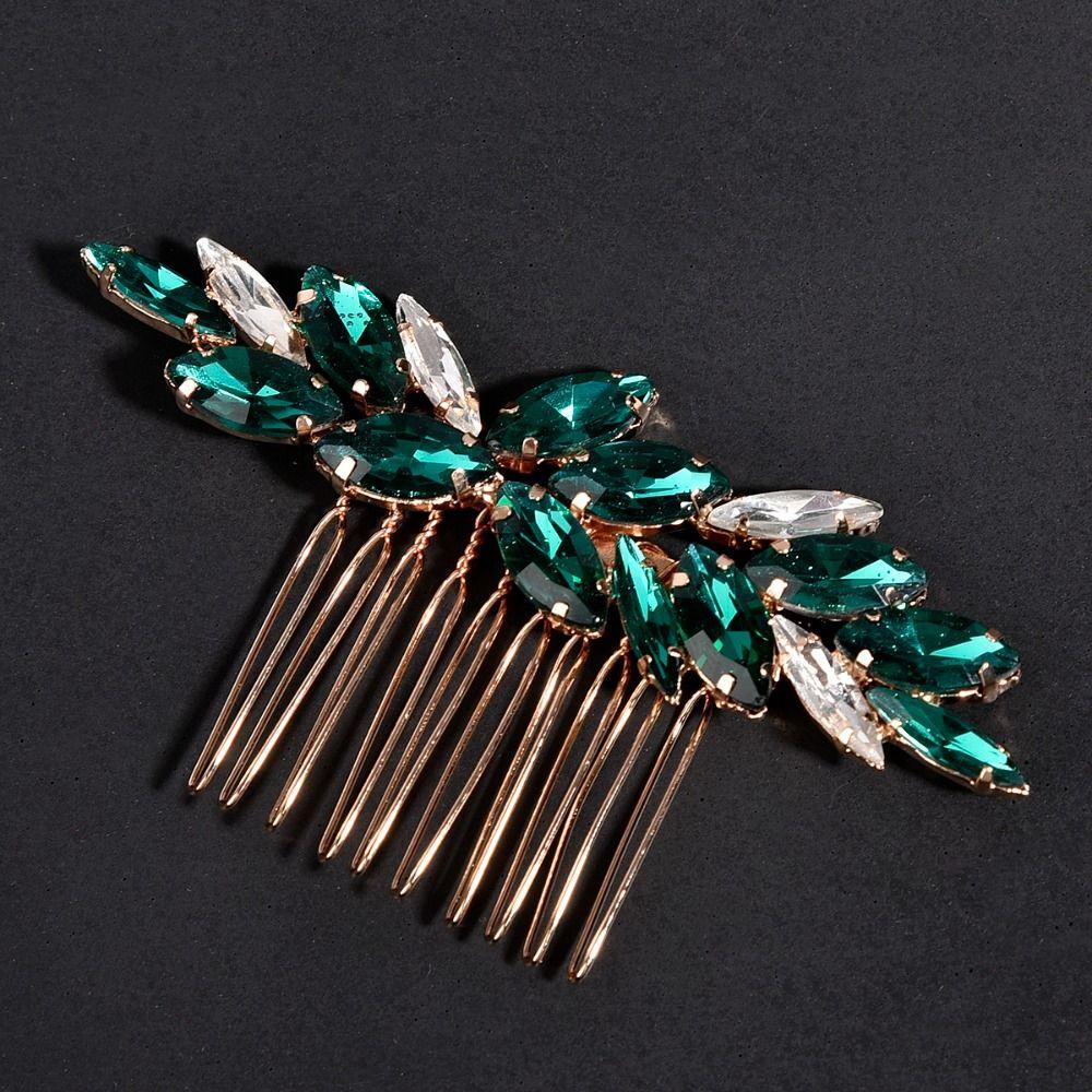 Ornaments Hair Jewelry Crystal Hair Combs Bridal Clips Flower Leaf Headbands Rhinestone Hair Comb