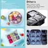 3-Piece Ice Cube Molds, Silicone Ice Cube Tray with Lid, Stackable and Dishwasher Safe Ice Cube Molds