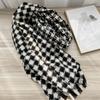 Модный ромбовидный шарф женский осенне-зимний милый имитация кашемира клетчатый шарф утолщенный теплый шаль-шарф