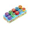 10Pcs/Set Children Stamps Toy Cartoon Animals Dinosaur Fruits Pattern Seal for Kids DIY Painting Toys