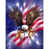 DIY 5D Diamond Painting Cross Stitch Eagle American Flag Mosaic Diamond Embroidery Needlework