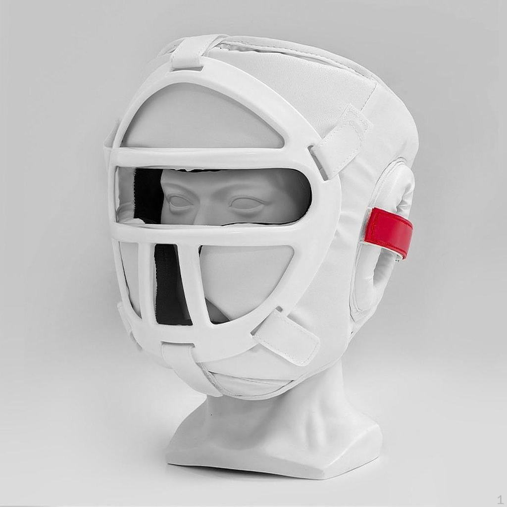 Боксерский шлем с защитой головы, аксессуары для защиты от ударов, с защитой лица, для тренировок