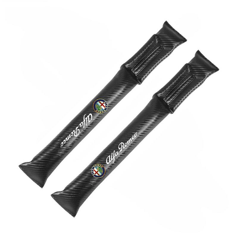 2Pcs Car Seat Gap Plug Leather Filler Leakproof Pads For Alfa Romeo Giulietta GT 159 147 156 Mito Brera Giulia F1 Stelvio Volant