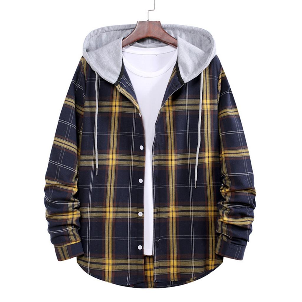 Autumn Style Son Hooded Shirt Men's Style Loose Long Sleeve Top