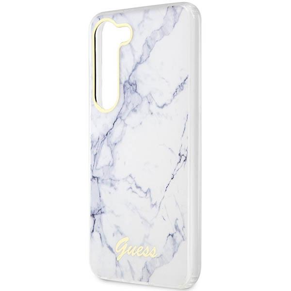 Etui do Samsung Galaxy S23 Guess Marble Białe