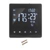 Digital Thermostat LCD Display Programmable Smart Touch Screen Floor Water Heating Boiler Controller Black AC90‑240V